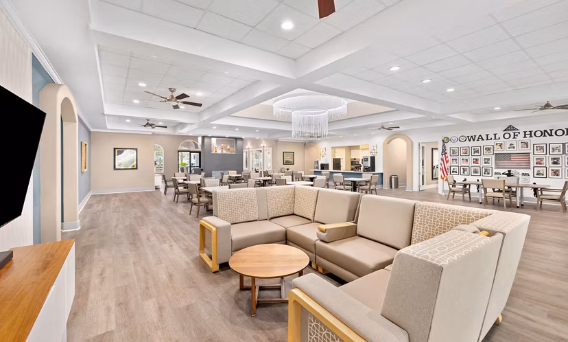 Charming garden courtyard at Destinations Pueblo 55+ Apartment Homes offering a serene retreat for residents