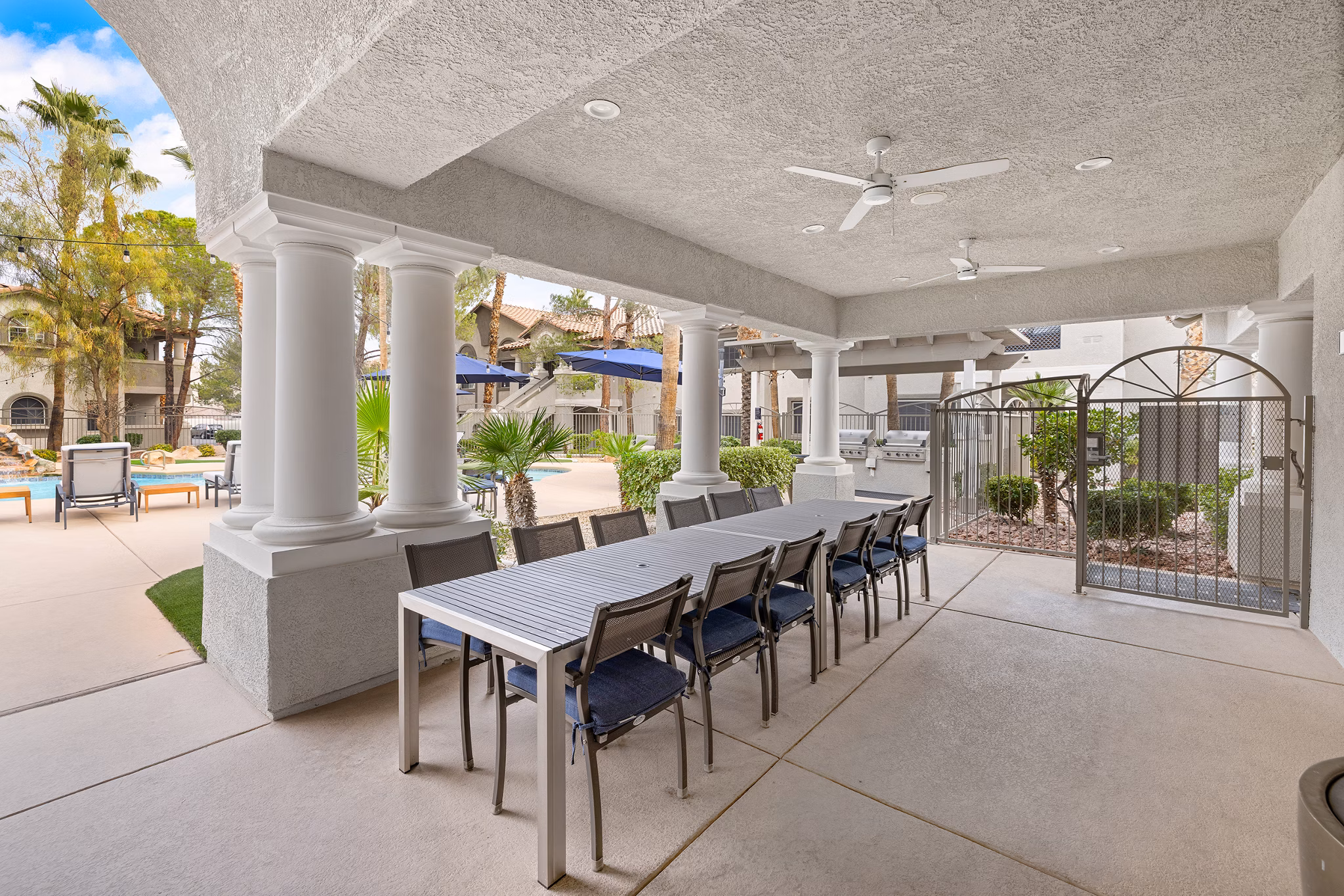 grill area at Destination Pueblo - TRS Apartments 