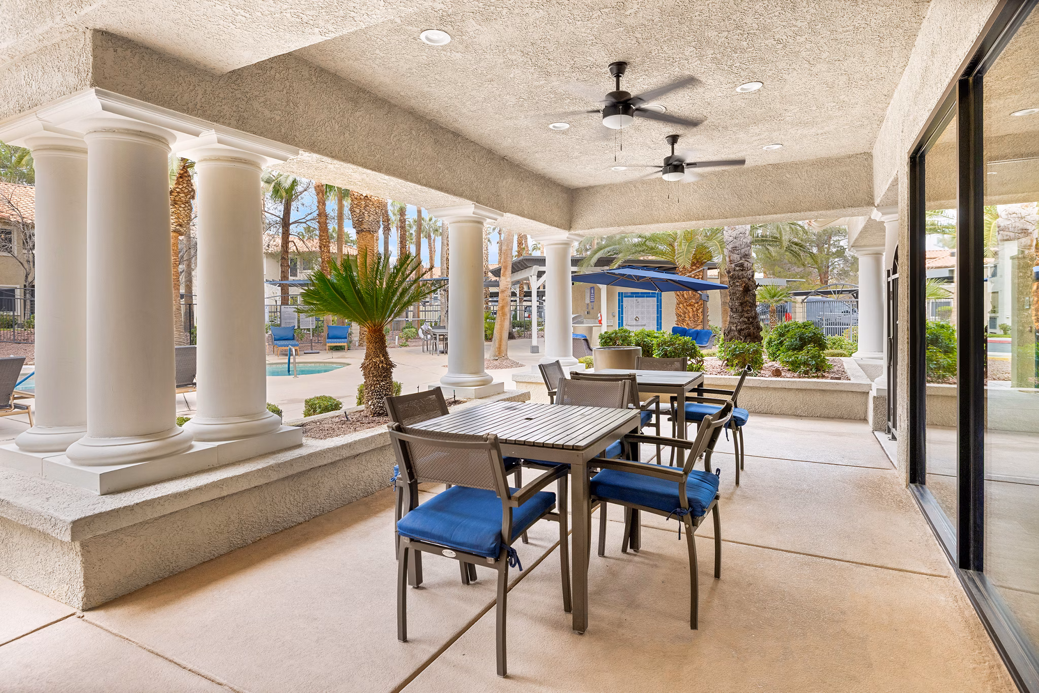 grill area at Destinations Spring Valley Apartments 