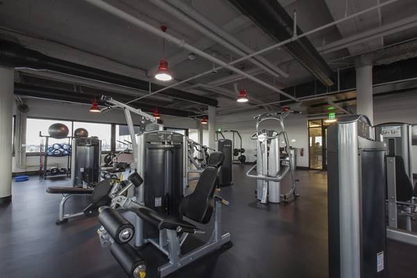 fitness center at Archer Tower Apartments