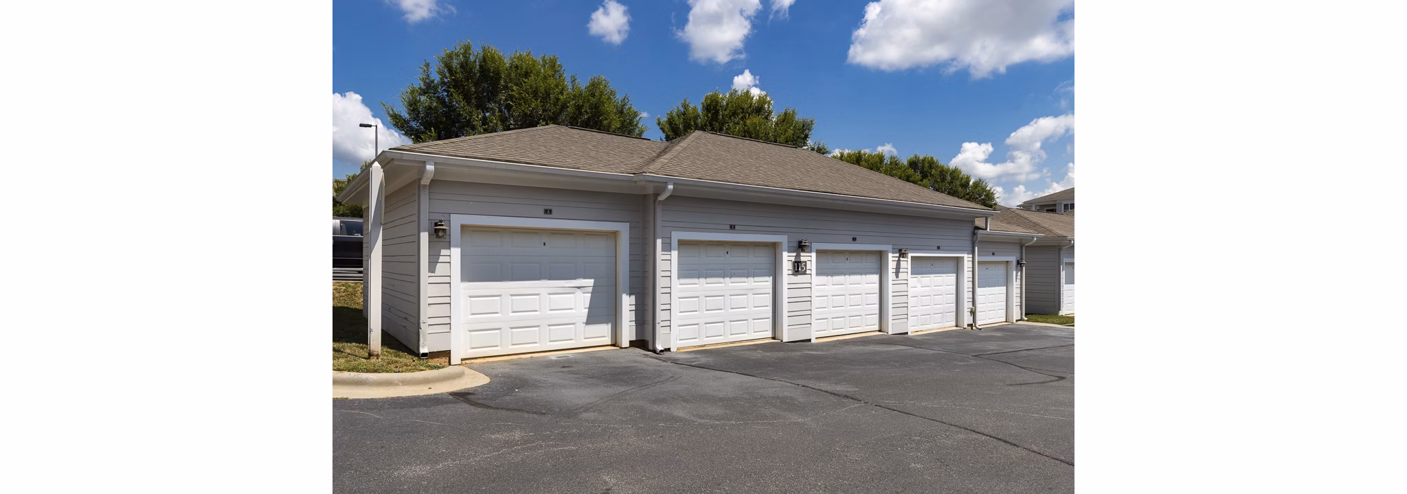 Spacious garage at Avana Lake Norman Apartments with ample parking and storage options