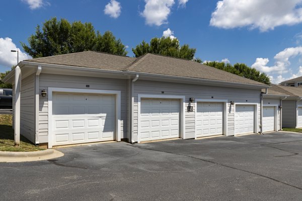 Spacious garage at Avana Lake Norman Apartments with ample parking and storage options
