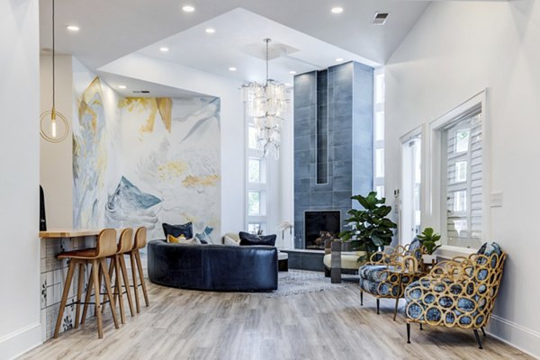 Clubhouse with modern amenities at Avana Lake Norman Apartments, offering a luxurious gathering space