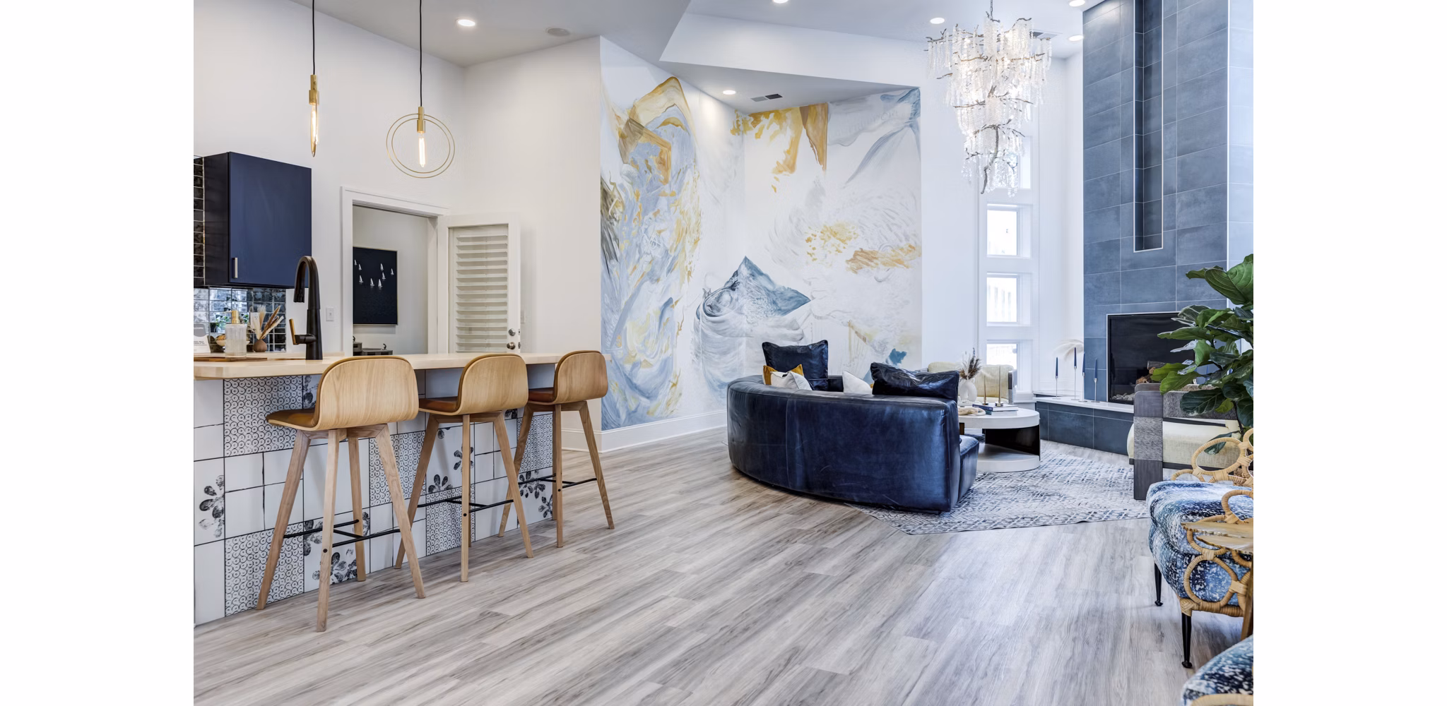 Clubhouse with modern amenities at Avana Lake Norman Apartments, offering luxury living experiences near Lake Norman