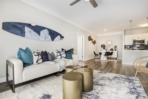 living room at Avana Lake Norman Apartments