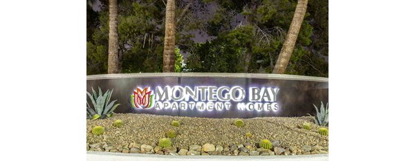 Montego Bay Apartments: Signage at luxury apartment community in prime location