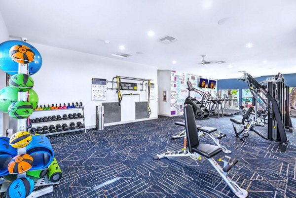 â€œFully-equipped fitness center at Montego Bay Apartments with state-of-the-art equipment for residentsâ€