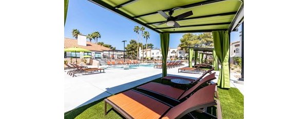 Luxurious pool with scenic views at Bay Court at Montego Bay Apartments