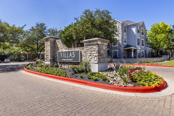 signage at Villas at Stone Oak Ranch Apartments