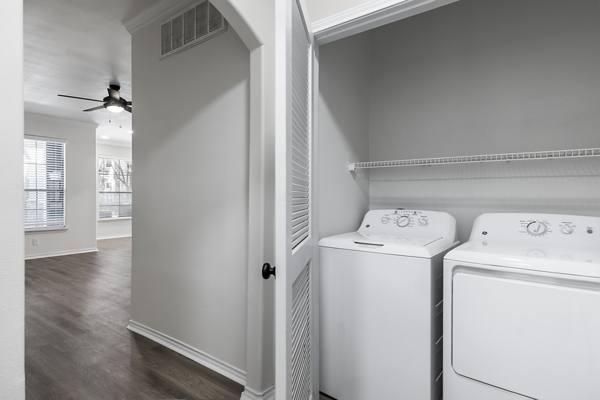 laundry room at Villas at Stone Oak Ranch Apartments