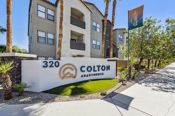 signage at Colton Apartments