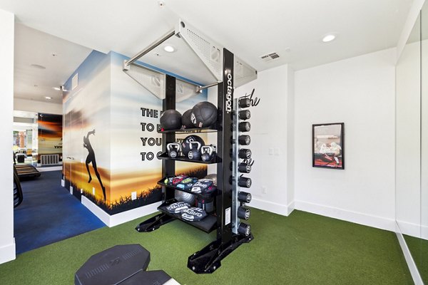 State-of-the-art fitness center with modern equipment at Colton Apartments luxury community