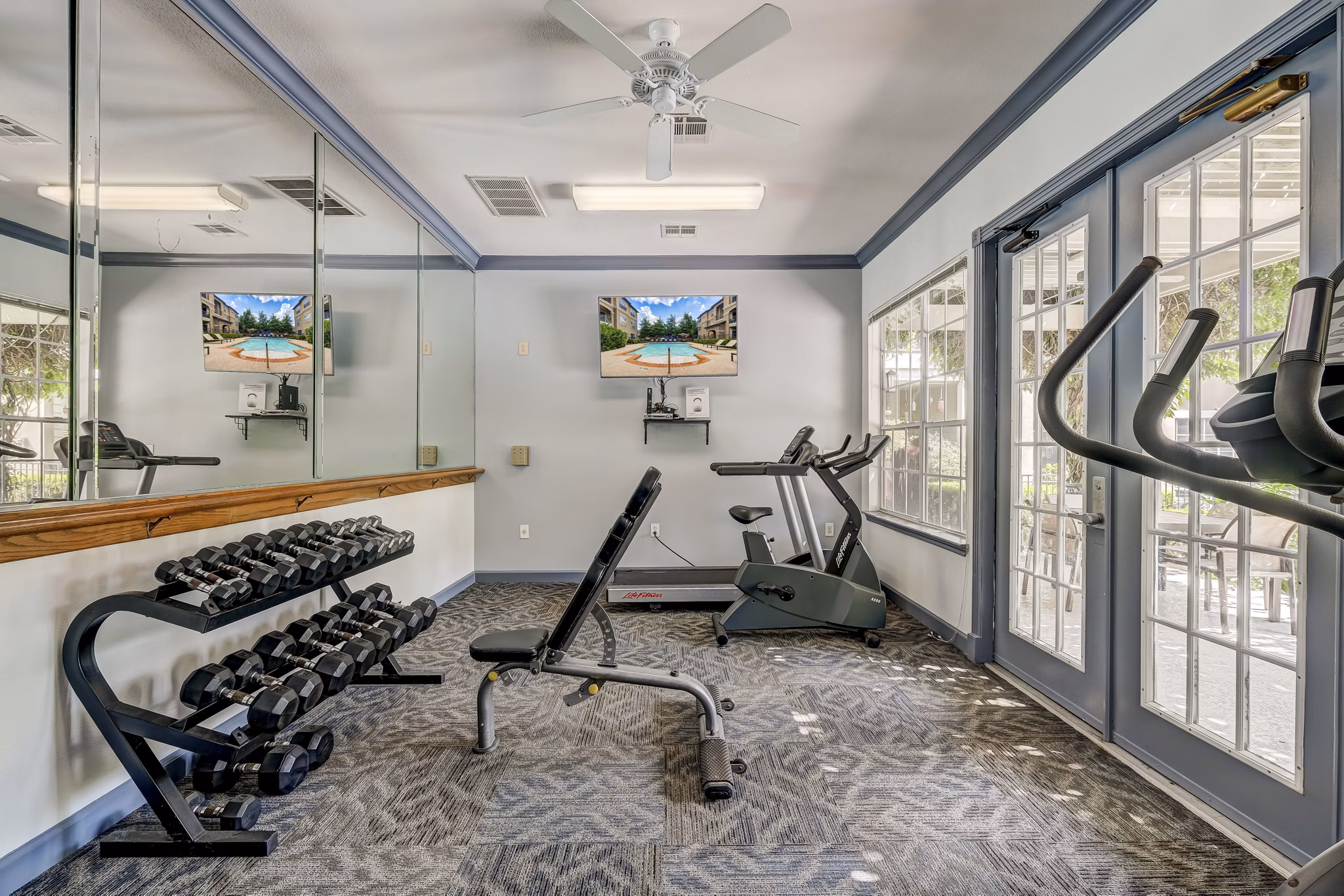 Fitness Center at The Boulevard Apartments