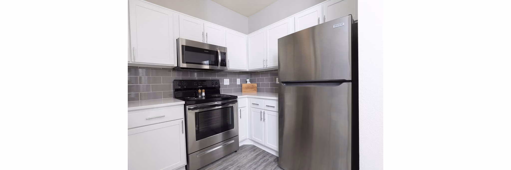 Kitchen at Plaza at River Oaks Apartments