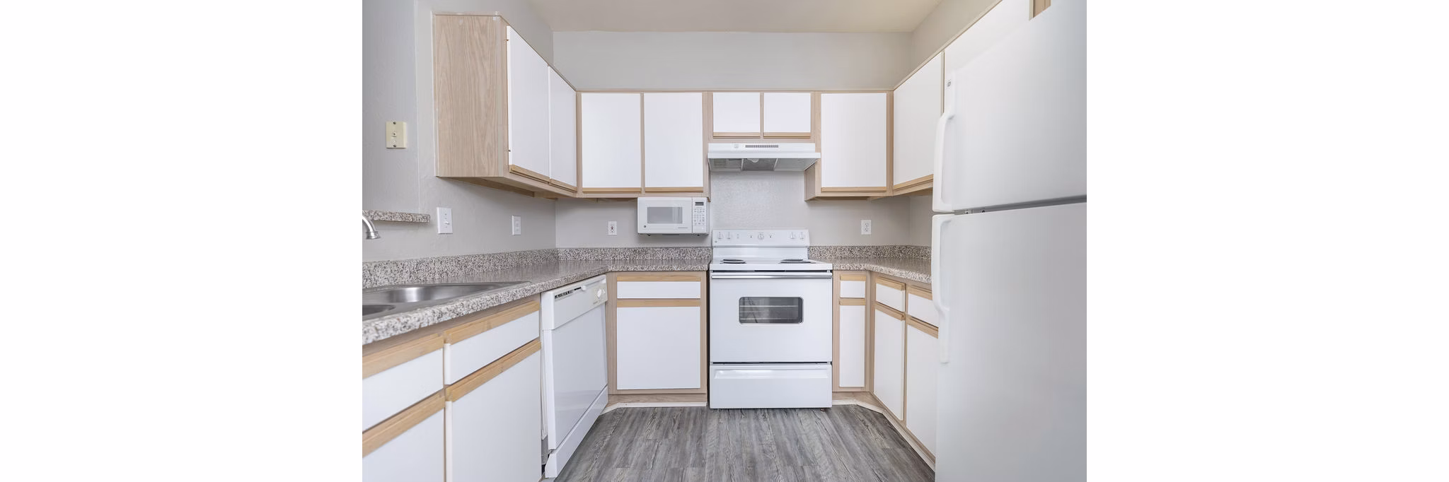Kitchen at Plaza at River Oaks Apartments