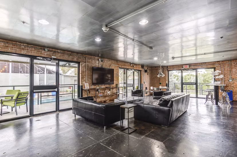 Clubhouse featuring modern design elements at Mitchell Lofts luxury apartments