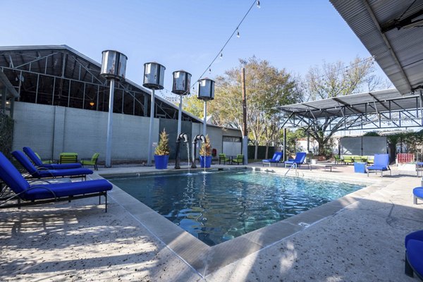 Rooftop pool with city views at Mitchell Lofts