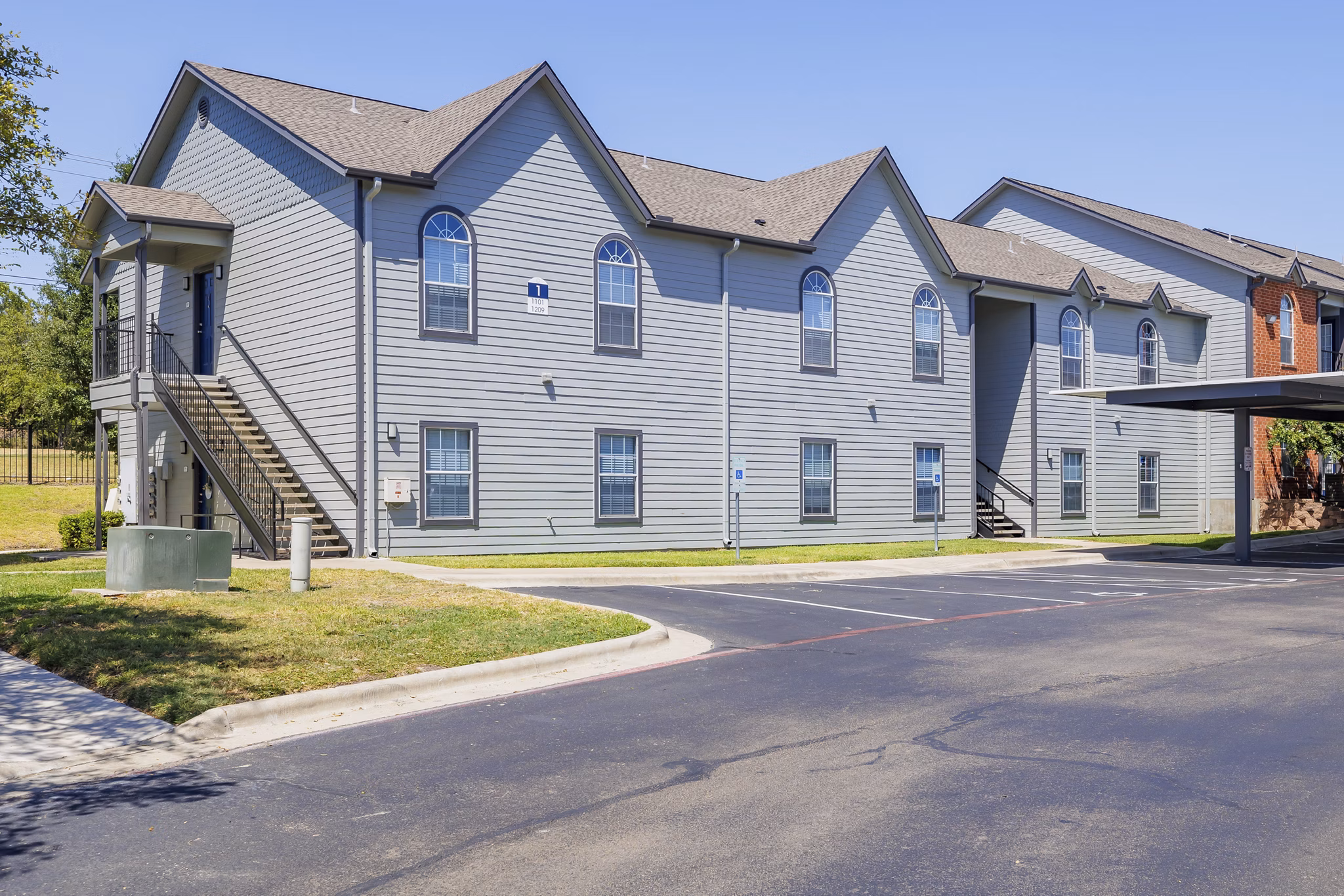 Clear Creek Meadows: Elegant view of luxury apartments in a serene setting