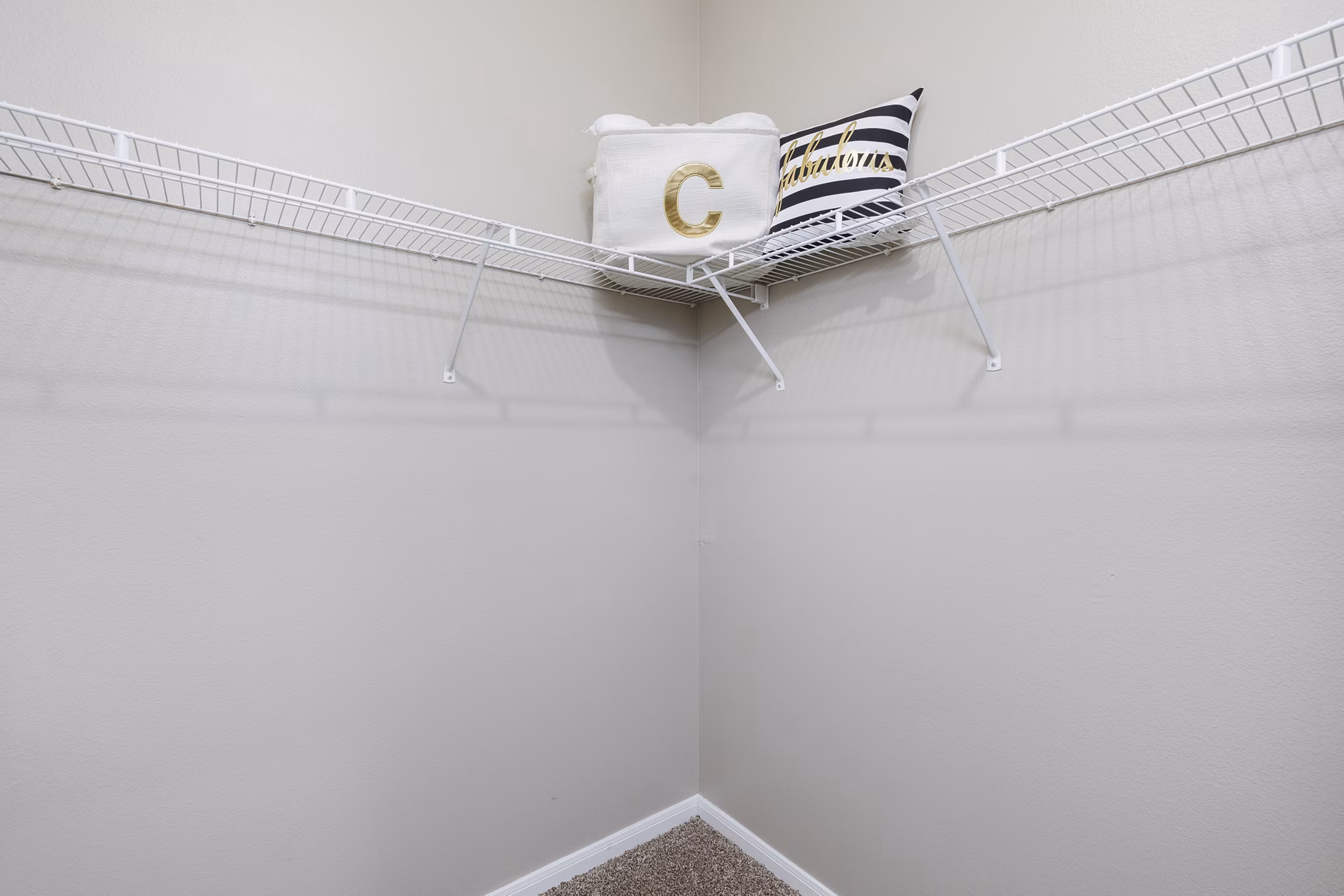 Spacious closet with ample shelving at Clear Creek Meadows Apartments