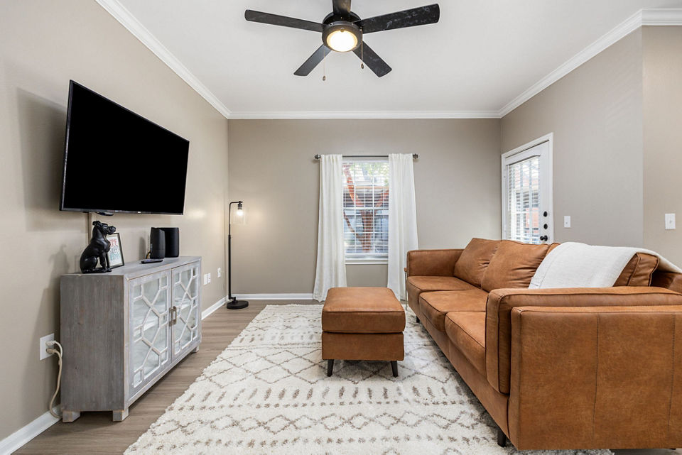 living room at Clear Creek Meadows Apartments