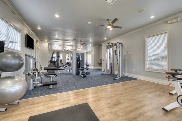 fitness center at South Bay Apartments