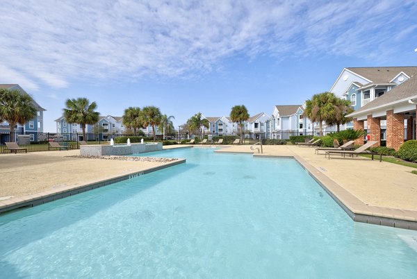 Luxurious outdoor pool area at South Bay Apartments