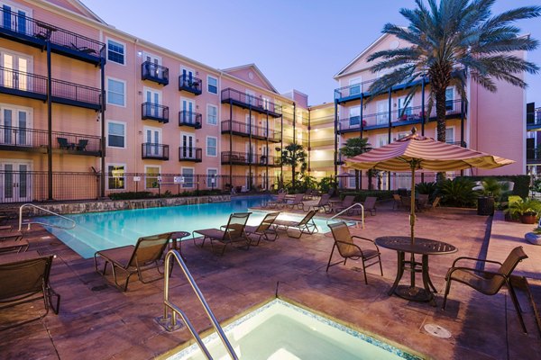 pool at The Saulet Apartments
