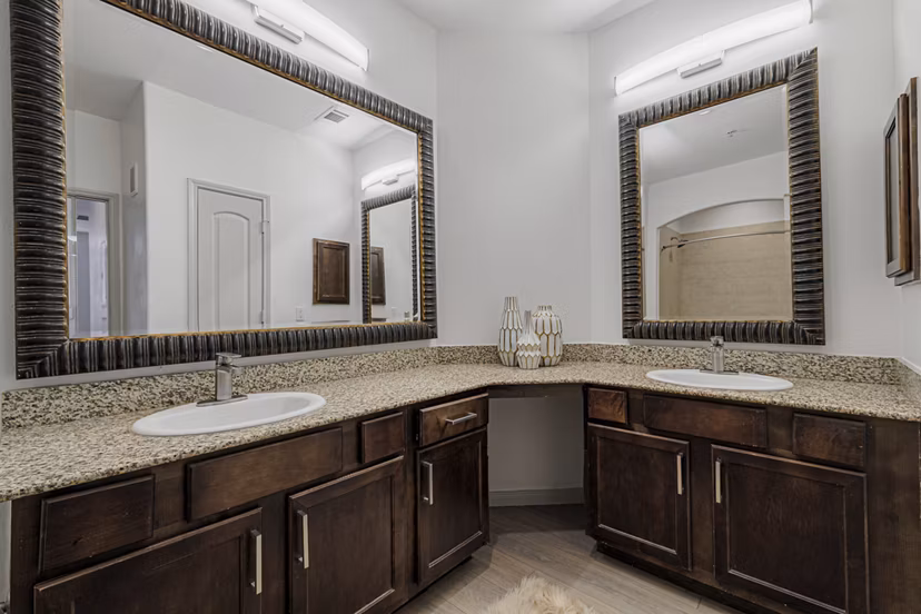 bathroom at Auxo at Memorial Apartments
