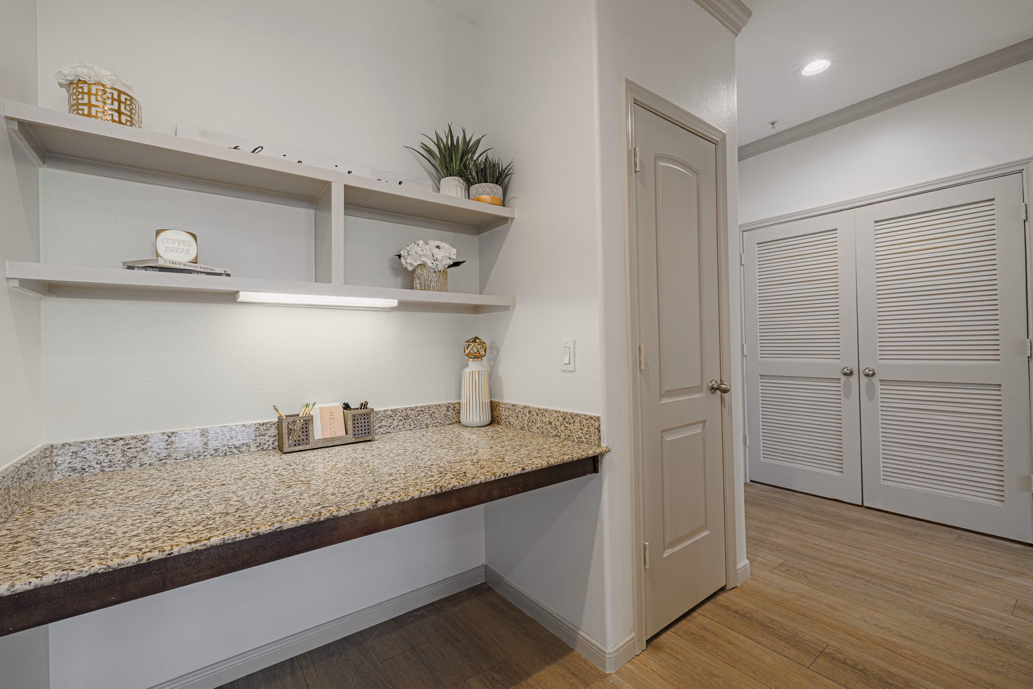 home office at Auxo at Memorial Apartments