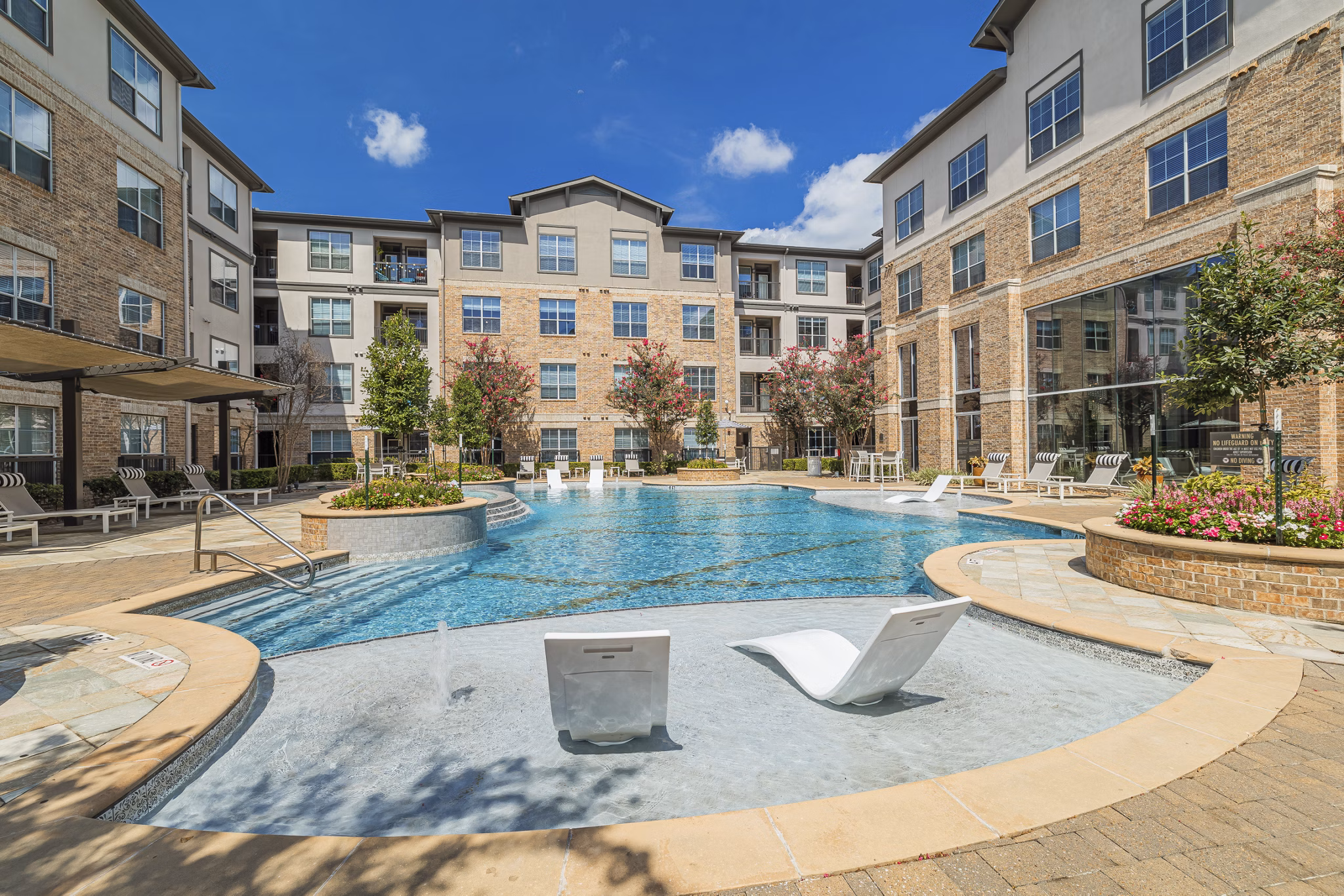 pool at Auxo at Memorial Apartments