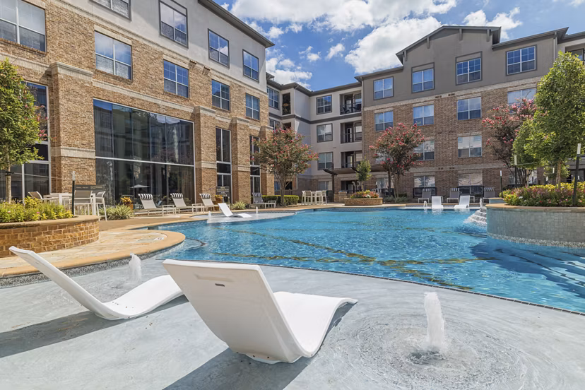 pool at Auxo at Memorial Apartments