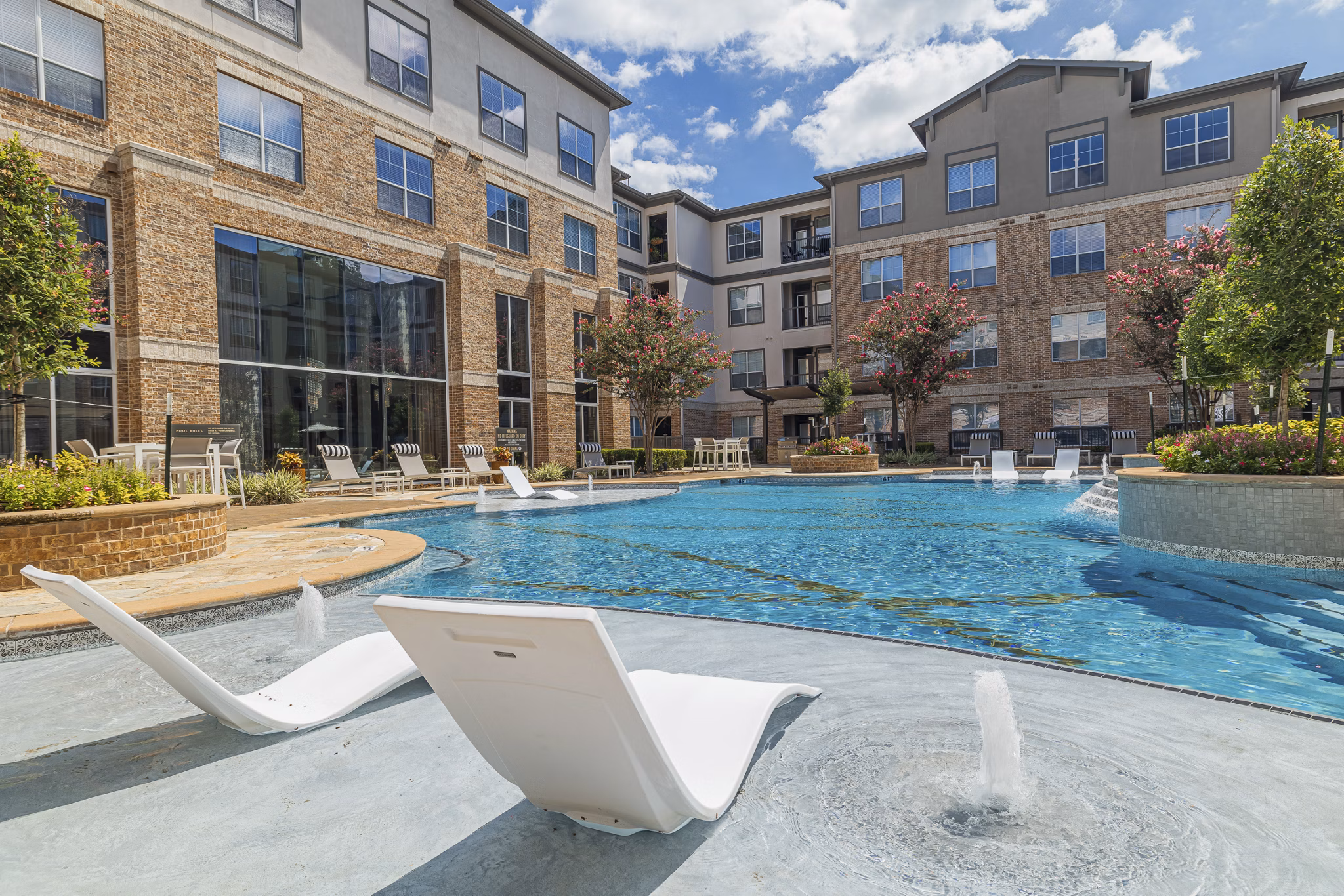 pool at Auxo at Memorial Apartments