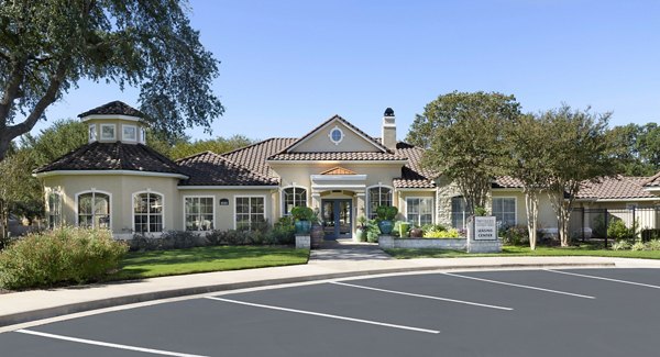 Front of leasing center at Terrazzo Apartments