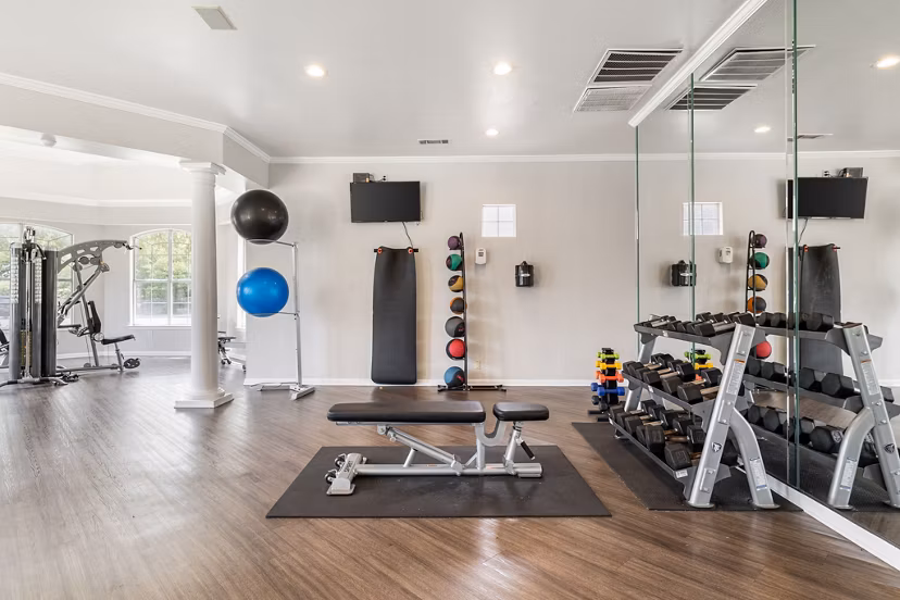 fitness center at Terrazzo Apartments