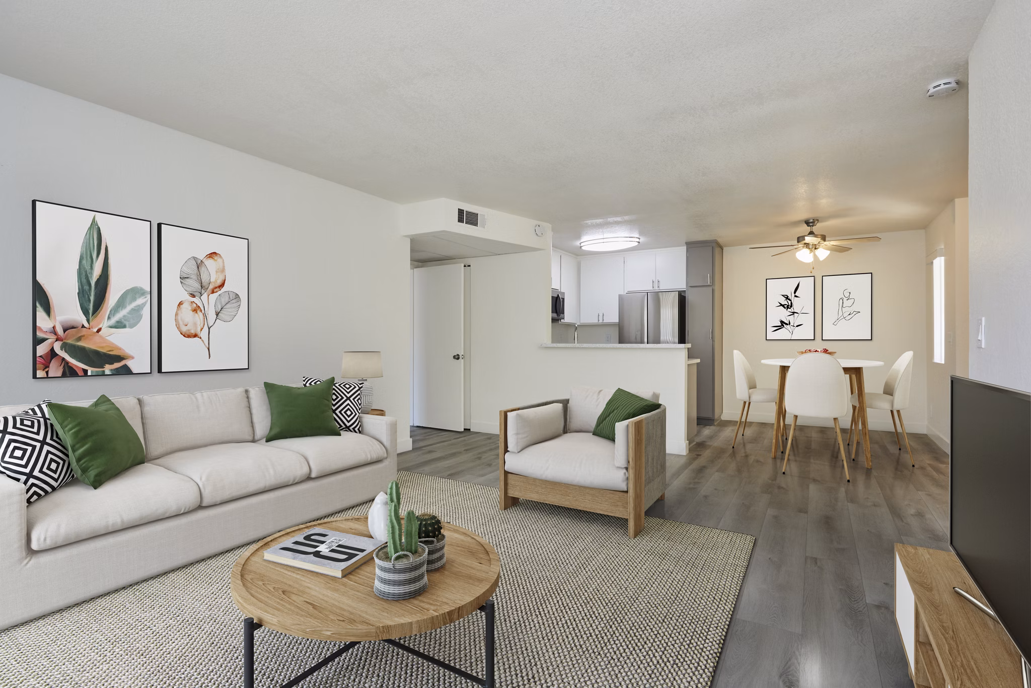Living Room at Diamond Park Apartments