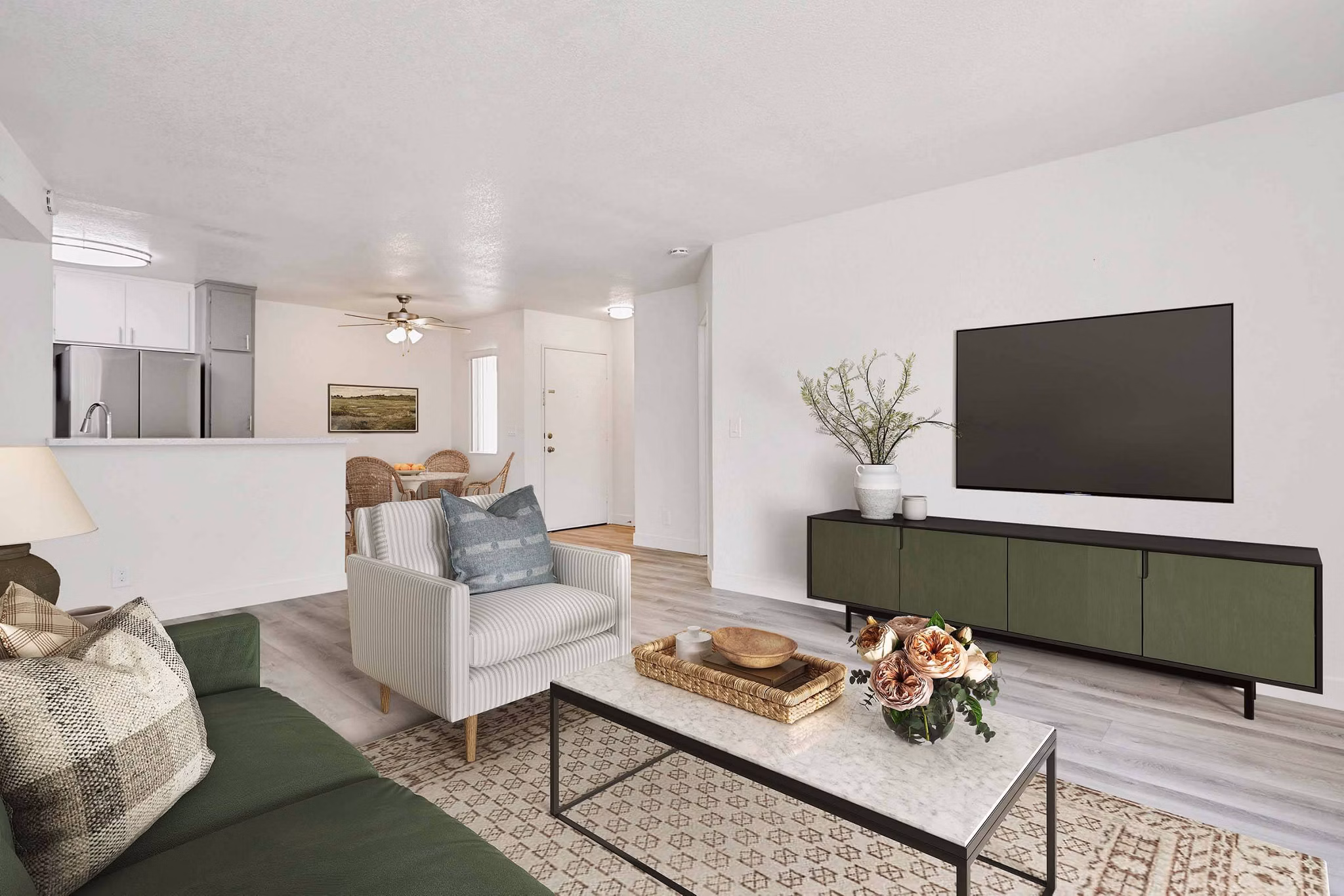 Living Room at Diamond Park Apartments
