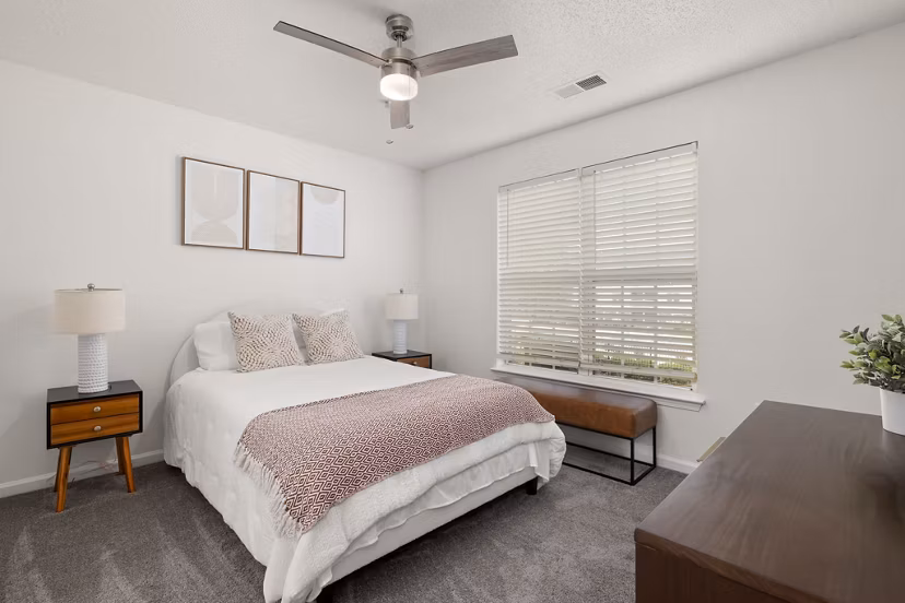 Closet with ample storage space in Patriots Pointe Apartments