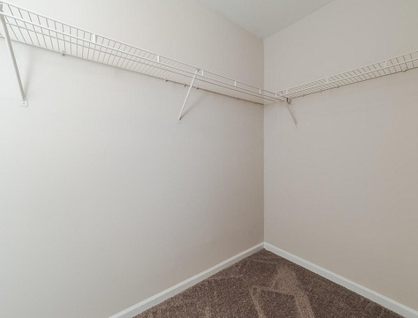 Closet with ample storage space in Patriots Pointe Apartments