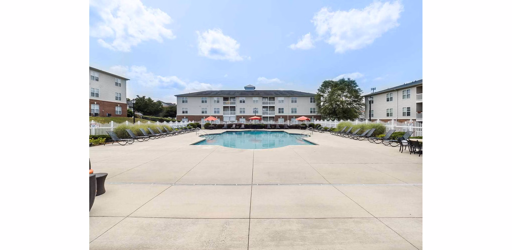 Luxurious swimming pool at Patriots Pointe Apartments offering refined relaxation