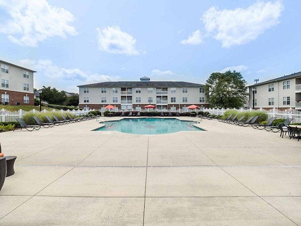 Luxurious swimming pool at Patriots Pointe Apartments offering refined relaxation