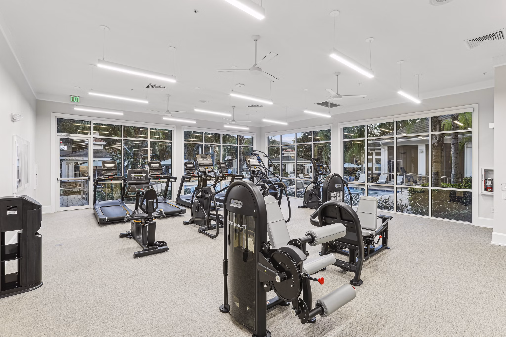 fitness center at Lantower Cypress Creek Apartments