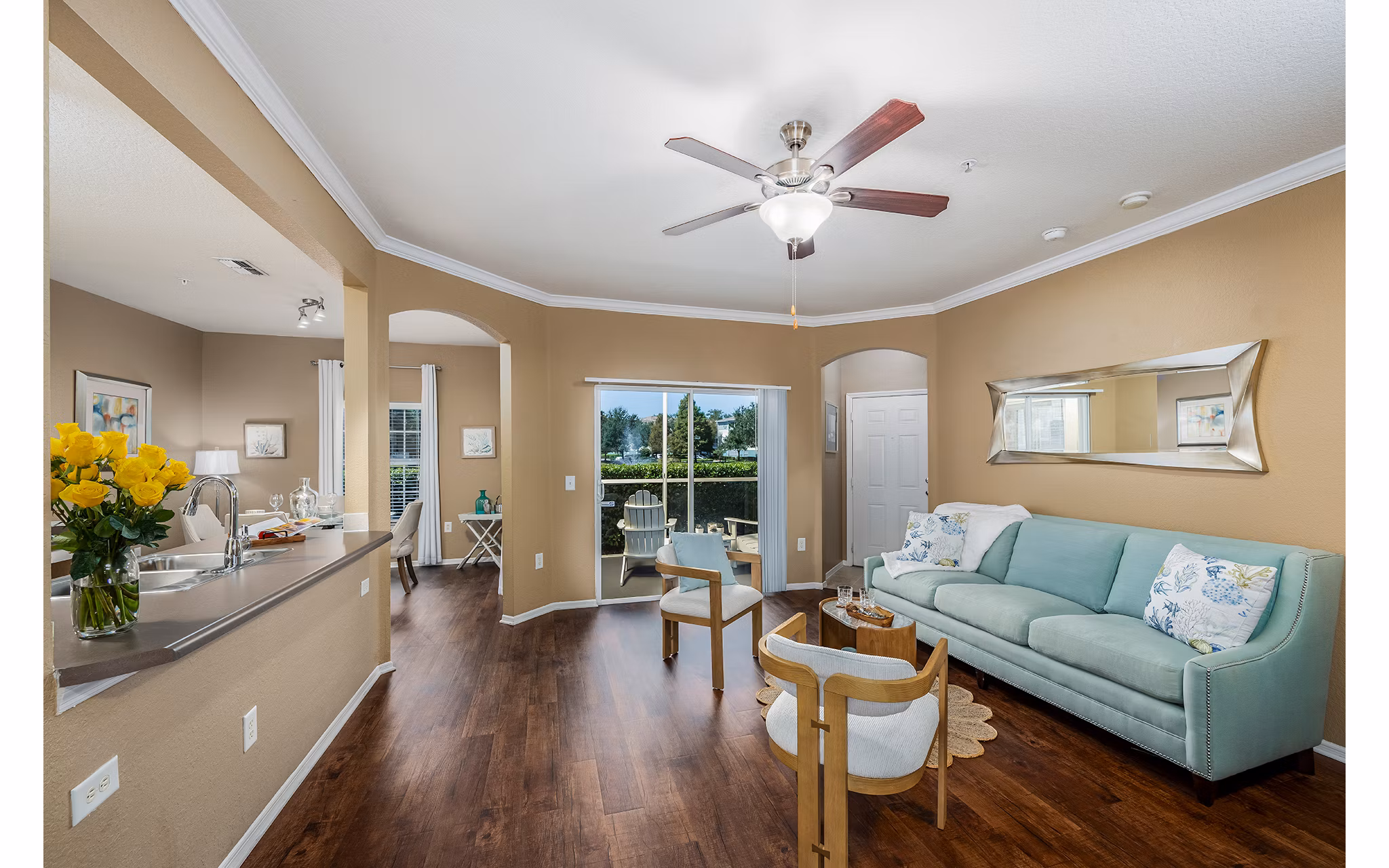 living room at Villas at Gateway Apartments