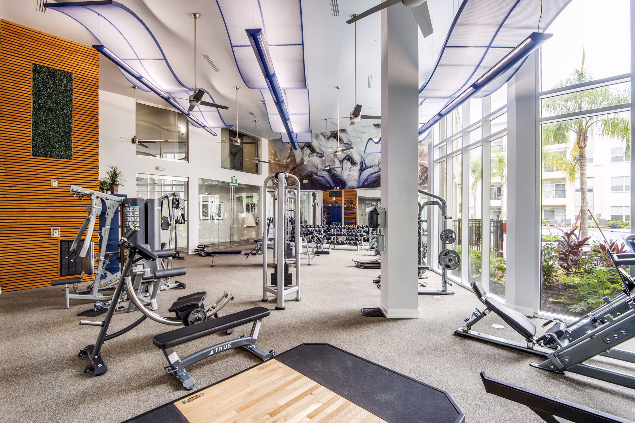 fitness center at Domain at City Centre Apartments