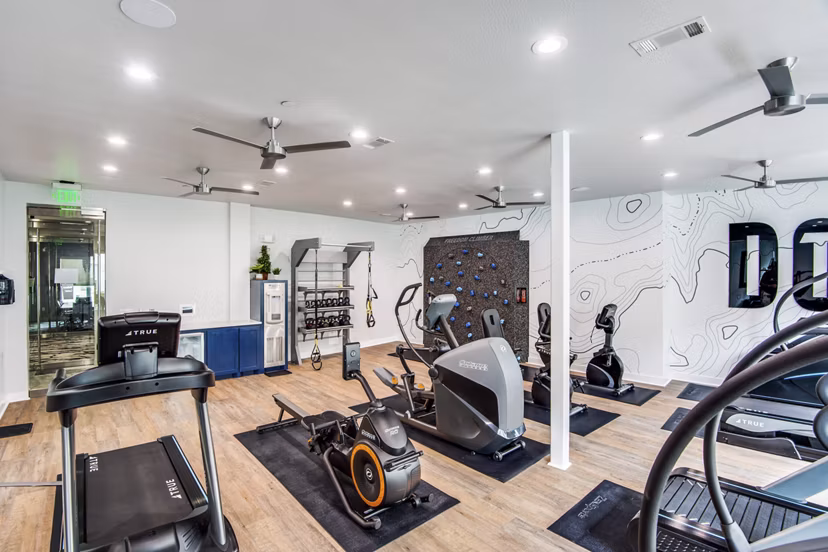 fitness center at Domain at City Centre Apartments