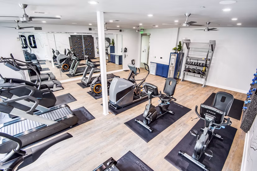 fitness center at Domain at City Centre Apartments