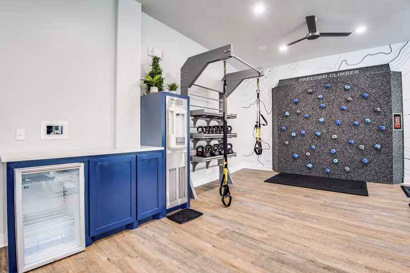 fitness center at Domain at City Centre Apartments