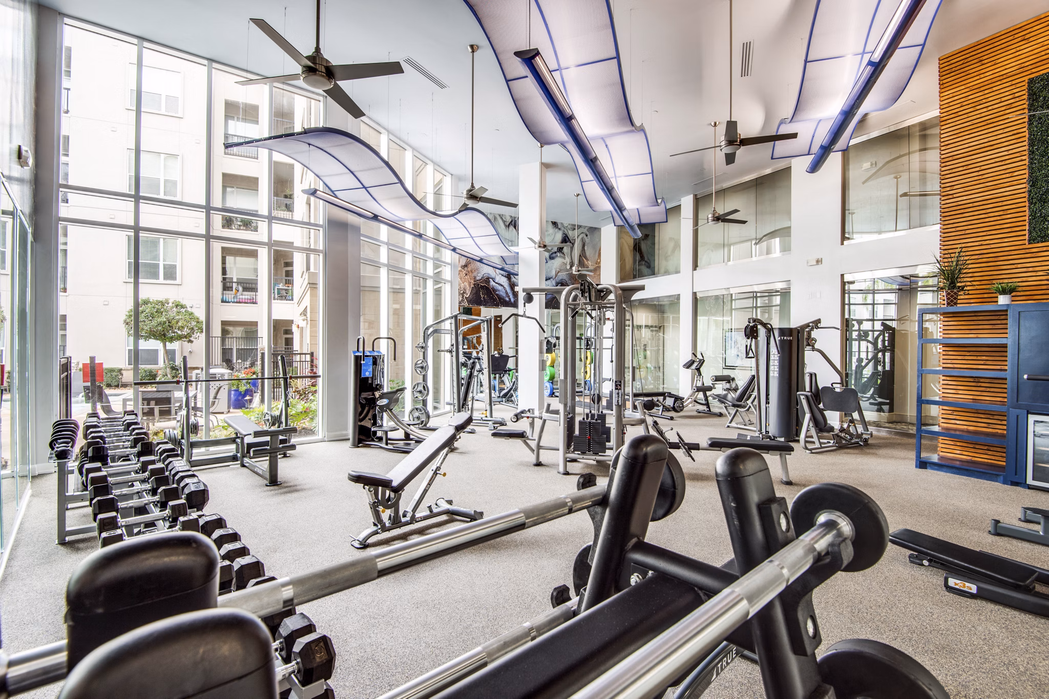 fitness center at Domain at City Centre Apartments