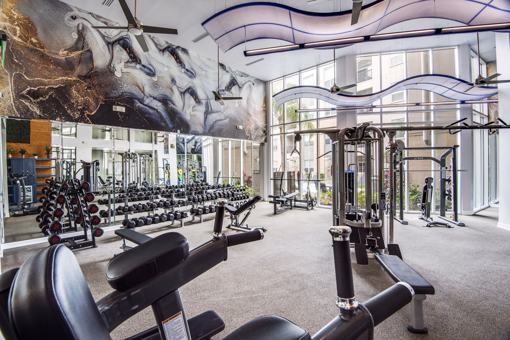 fitness center at Domain at City Centre Apartments