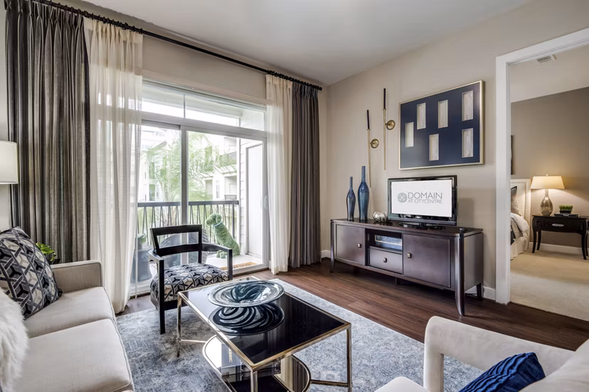 living room at Domain at City Centre Apartments