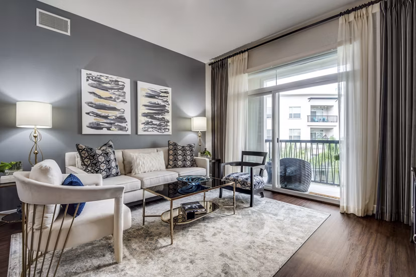 living room at Domain at City Centre Apartments